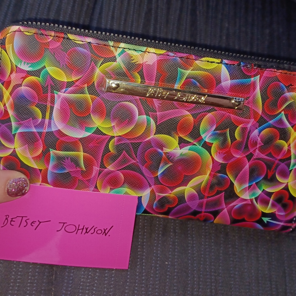 New Betsey Johnson Heart clutch/wallet